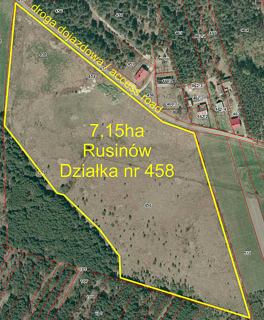 Rusinów, działka nr 458