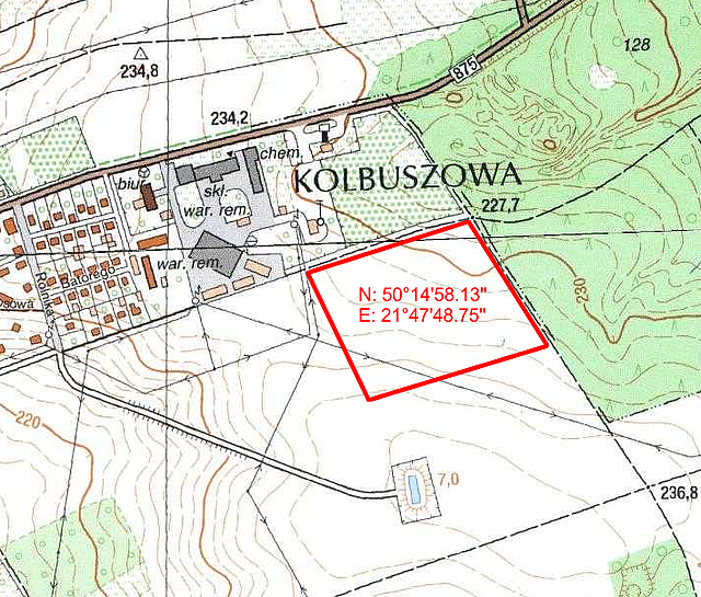 Kolbuszowa, nr działki 1555/61