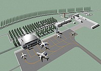 Wizualizacja portu lotniczego Rzeszów-Jasionka